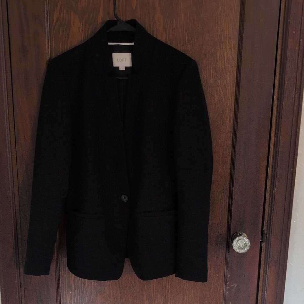 Loft Classic Black Blazer Size 8